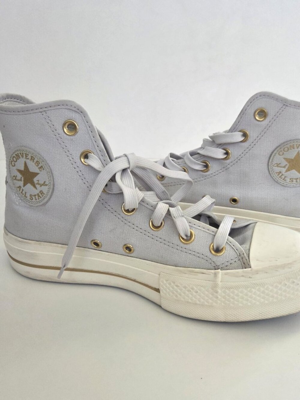 Converse Chuck TAS Lift Platform W8 High Top Barely Grey/Egret Tailored Lines